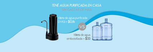 Agua purificada en casa sin gastar de más