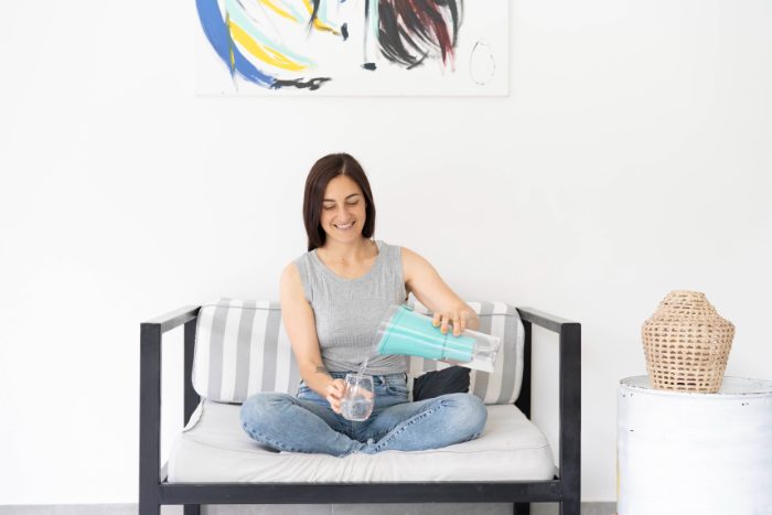 Combo Purificador Sobre Mesada AQUA Negro + Jarra Purificadora SENSE