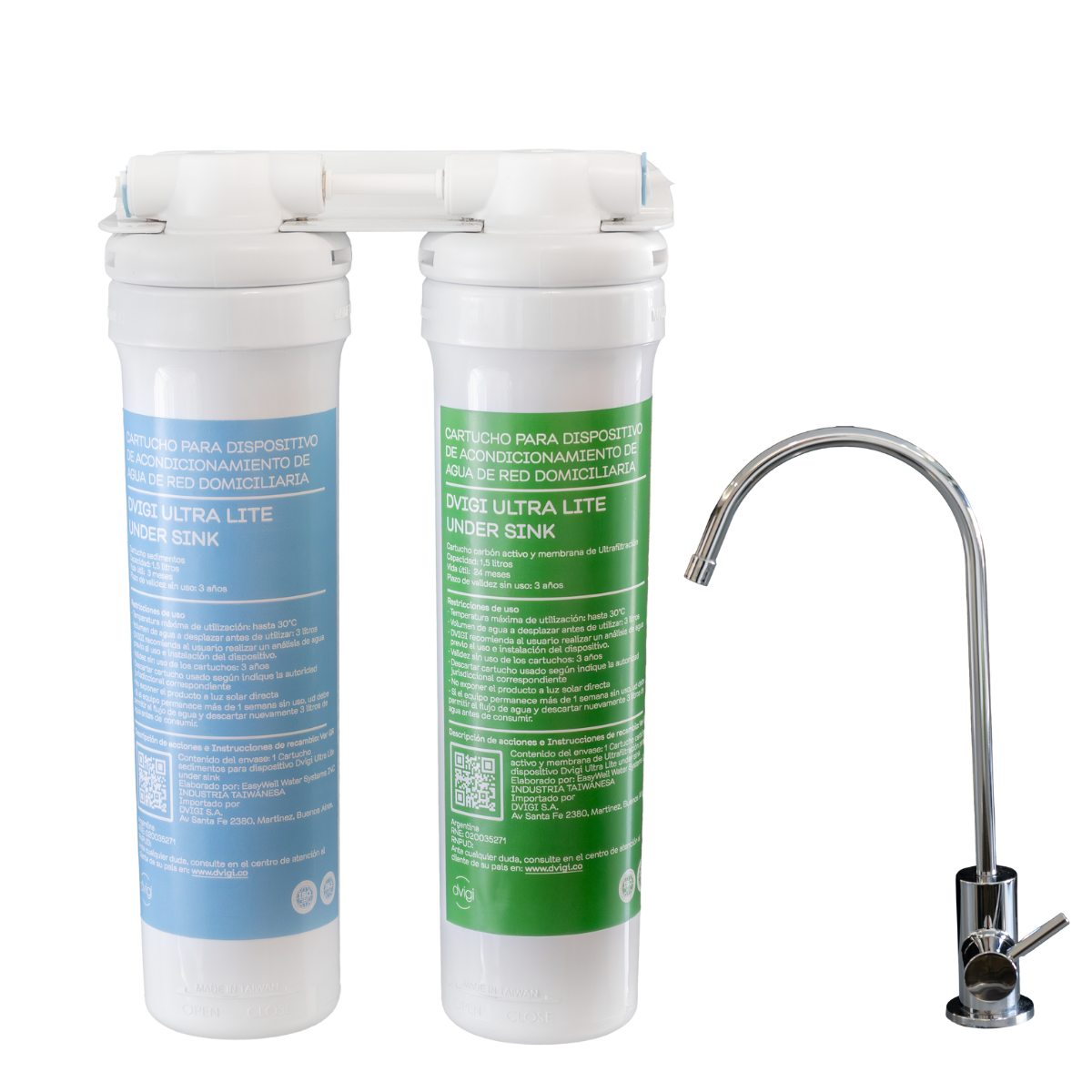 Purificador de agua Dvigi Ultrafiltración bajo mesada