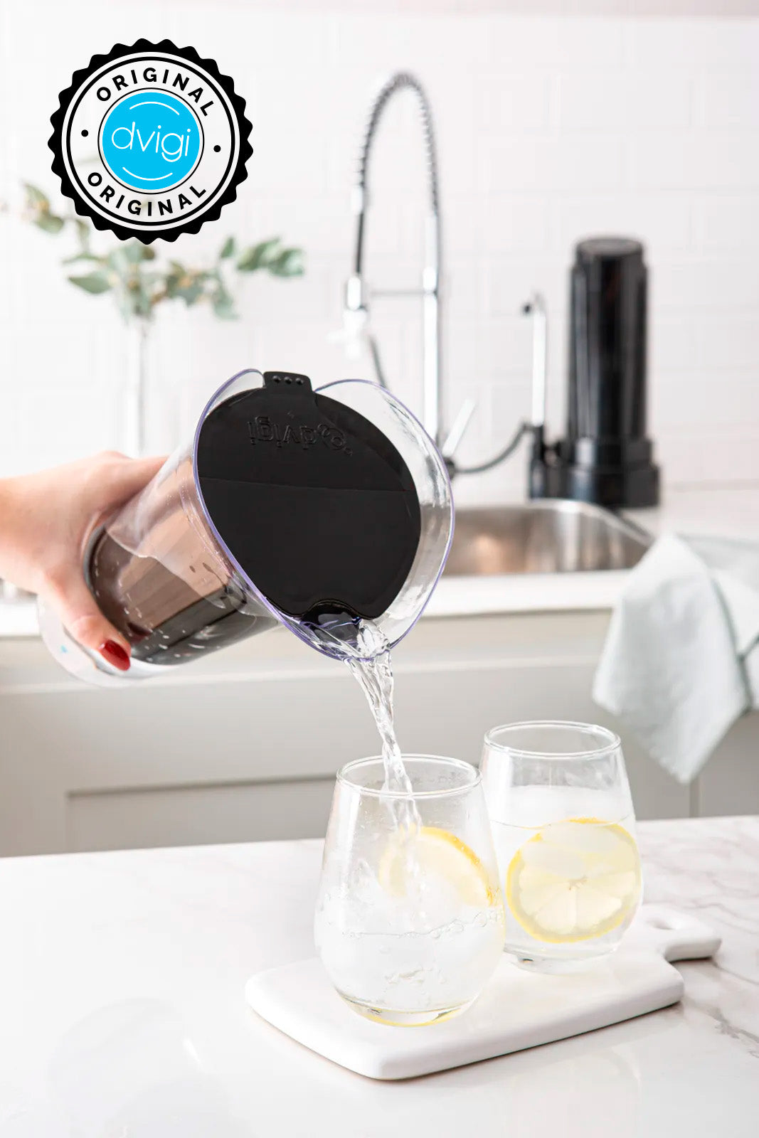 Jarra con filtro purificador de agua Dvigi